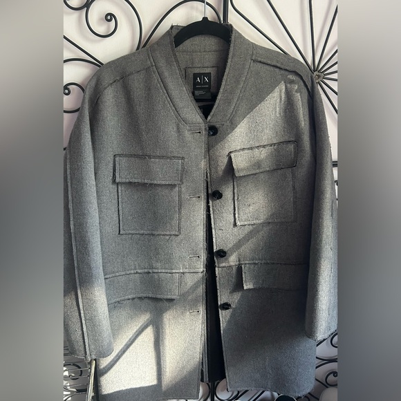 Armani Exchange Jackets & Blazers - Armani Exchange A|X distressed wool blend pea coat! Size small!!